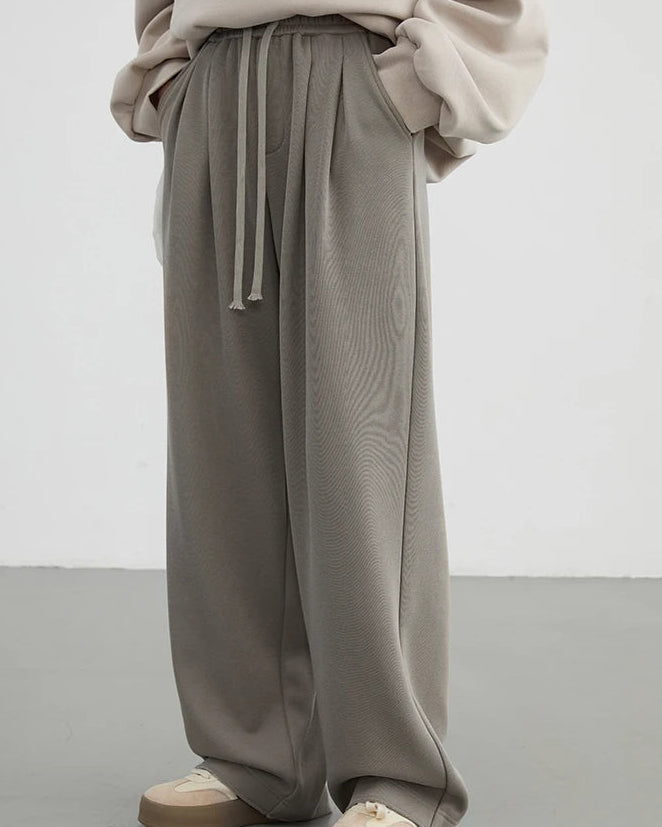 High-Waisted Drawstring Wide-Leg Pants