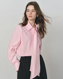 Women's Cotton Bow-Tie Blouse