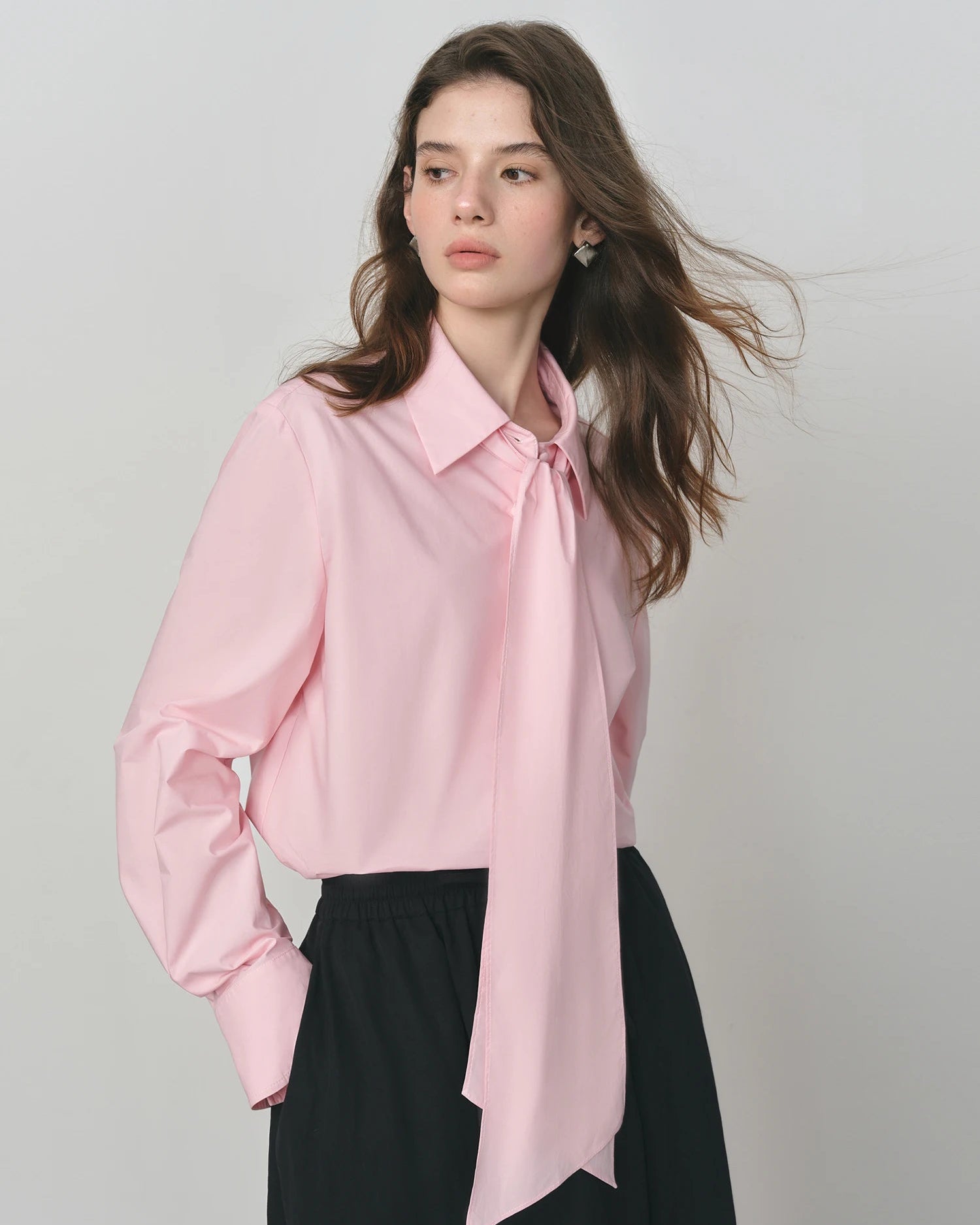 Women's Cotton Bow-Tie Blouse