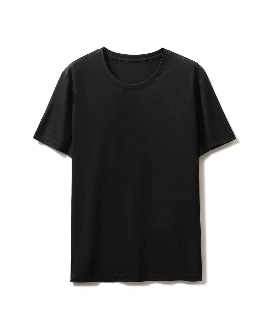 Silk-Cotton-Modal O-Neck Short Sleeve Tee
