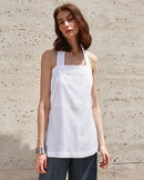 Sleeveless Linen Backless Halter Top