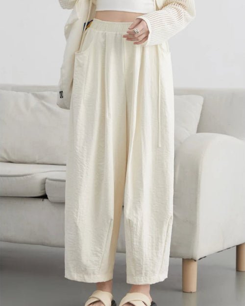 Soft opaque fabric, elastic waist, ankle length — effortless style for office, travel, and beyond. 
