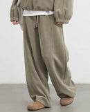 Granular Velvet Wide-Leg Pants
