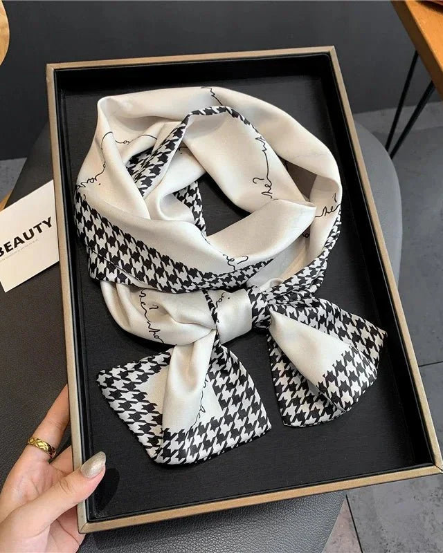 Printed Long Silk Scarf
