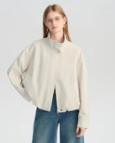 Short Turtleneck Zip-Up Jacket