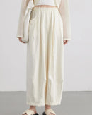 Pleated High-Waist Wide Leg Trousers