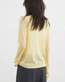V-Neck Lace-Up Knit Pullover Sweater