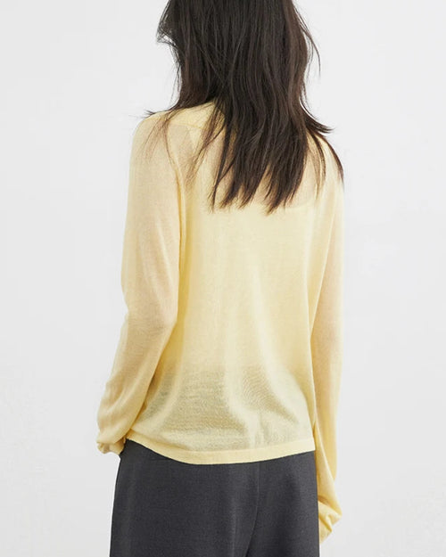 V-Neck Lace-Up Knit Pullover Sweater