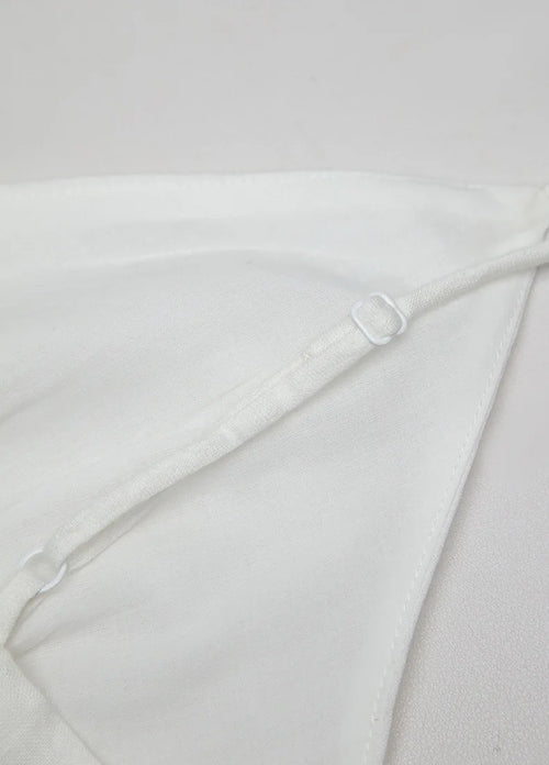 Linen V-Neck Spaghetti Strap Cropped Vest