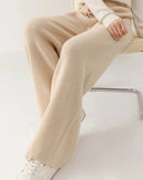 100% Wool Knitted Straight Leg Pants