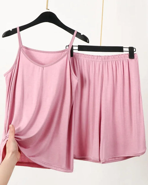 Plus Size Modal Sling Top & Shorts Pajama Set