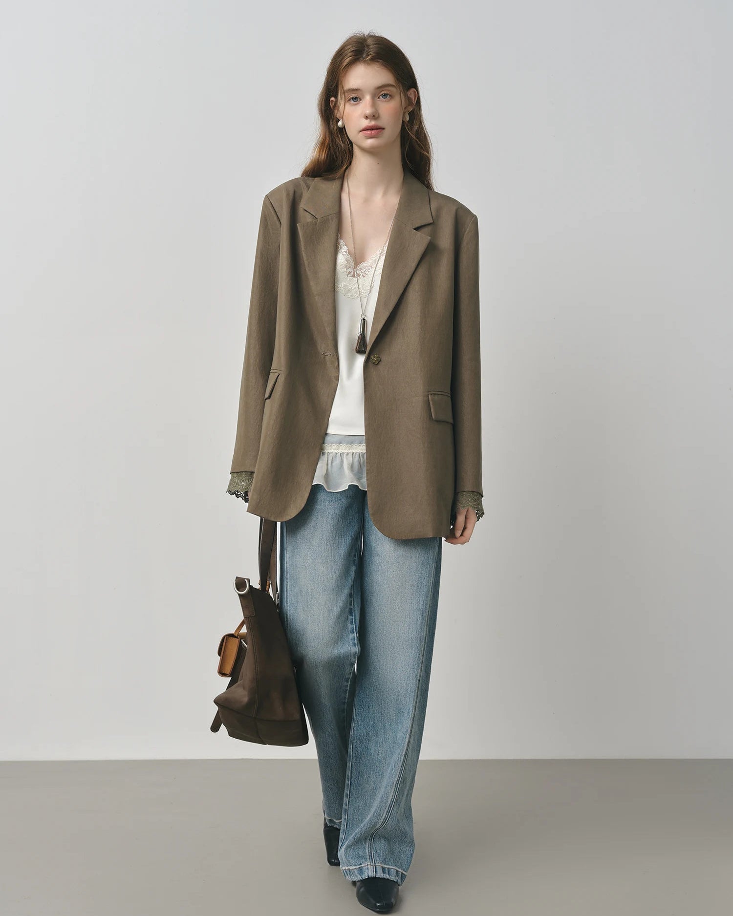 Retro Raw-Denim High-Waisted Jeans