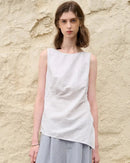 Linen Cotton Asymmetric Sleeveless Top