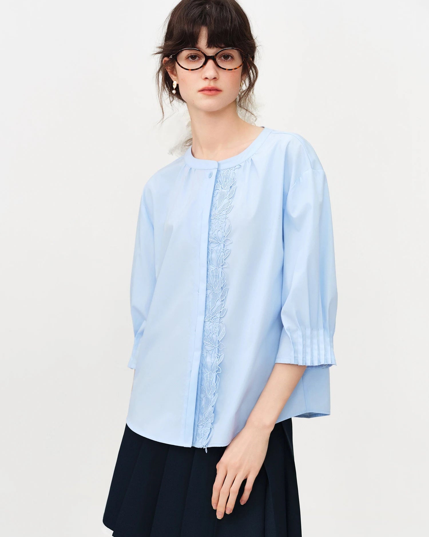 Women's Loose Lantern Sleeve Casual Shirt