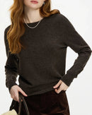100% Wool Crew Neck Versatile Sweater