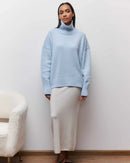 Oversized Solid Turtleneck Sweater
