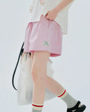 High-Waisted Washed Cotton Shorts