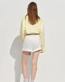 Loose-Fit Cotton Stand-Collar Shirt