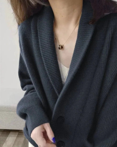 Shawl Collared 100% Cashmere Cardigan