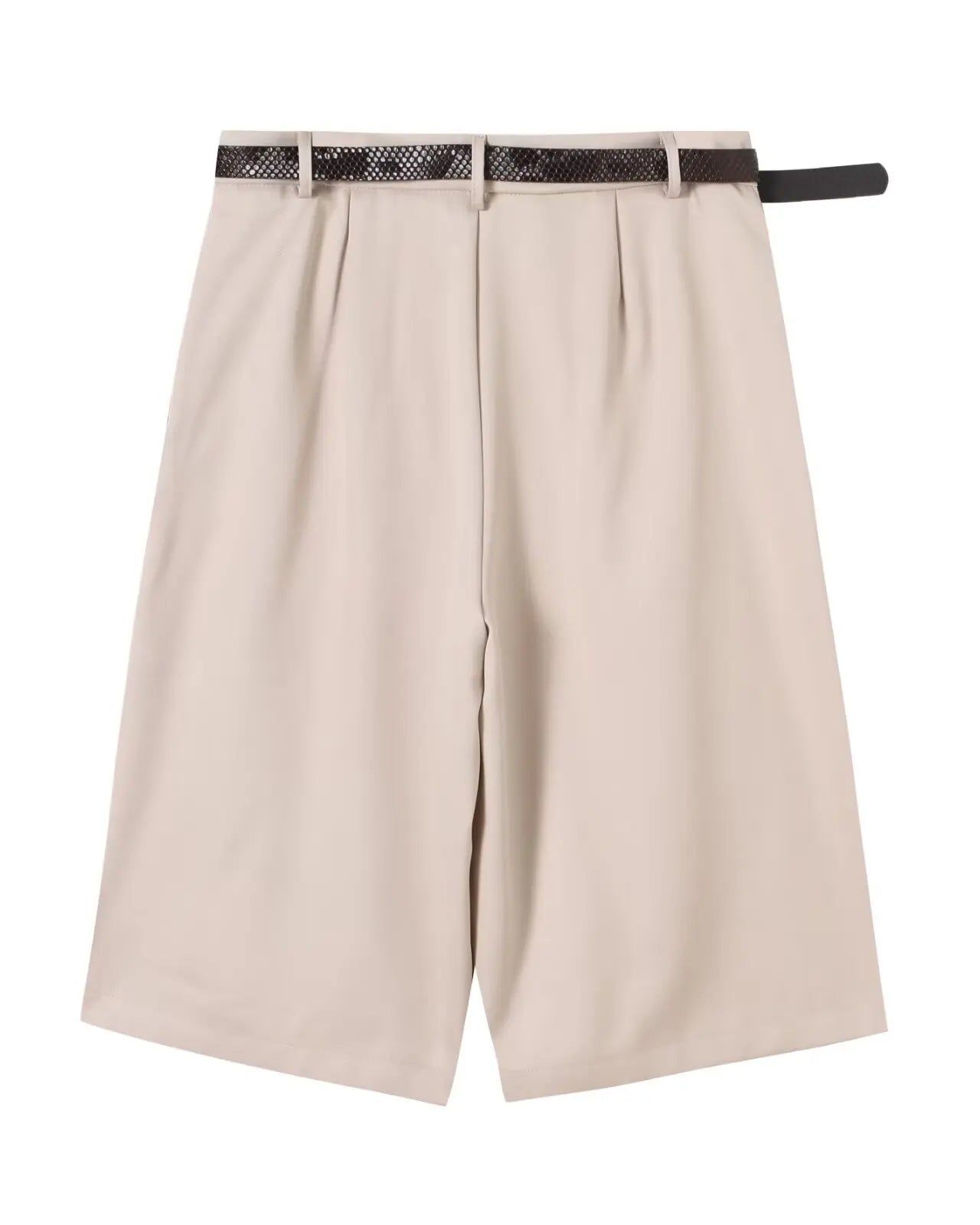 Pleated High-Waisted Shorts