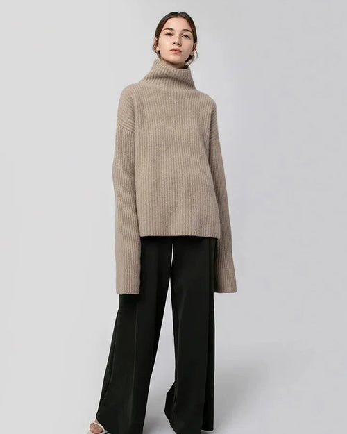 Turtleneck Loose-Fit Cashmere Sweater
