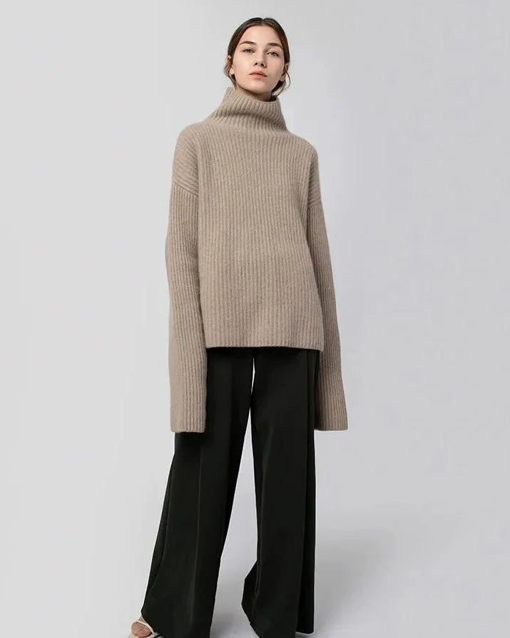 Turtleneck Loose-Fit Cashmere Sweater