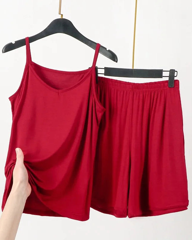 Plus Size Modal Sling Top & Shorts Pajama Set