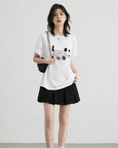 Puppy Embroidery Loose Cotton T-Shirt