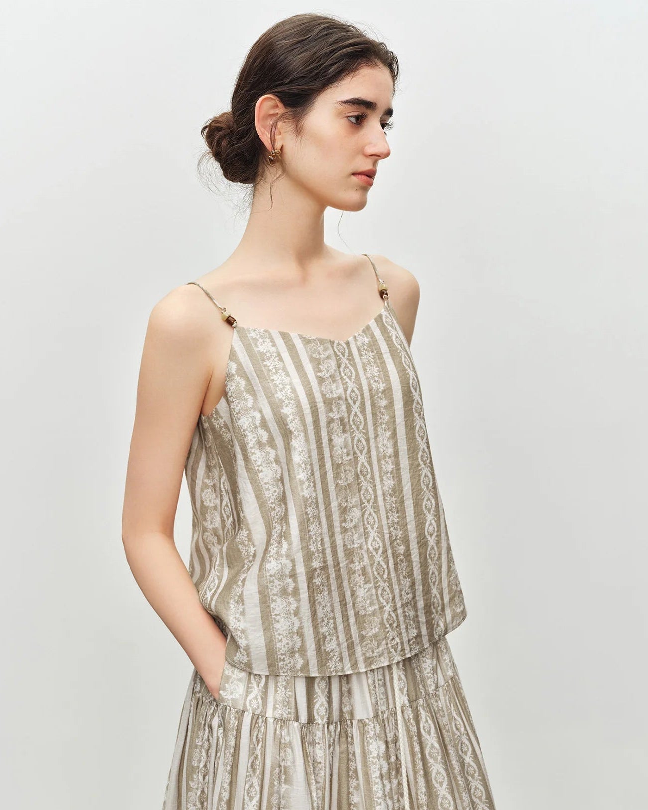 Printed Sleeveless Vest