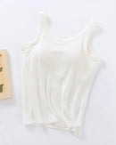 Modal Built-In Bra Sleeveless Sleep Vest Top
