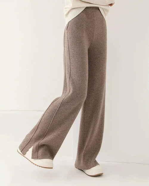 100% Wool Wide-Leg Sweatpants