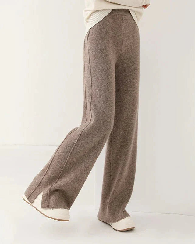 100% Wool Wide-Leg Sweatpants