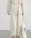 Pleated High-Waist Wide Leg Trousers
