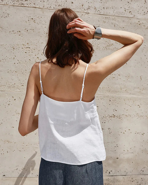 Linen V-Neck Adjustable Camisole