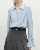 Versatile Pleated Long Sleeve Chic Shirt