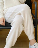 High Waist Drawstring Wool Knitted Pants