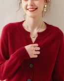 Cashmere Knitted Short Cardigan