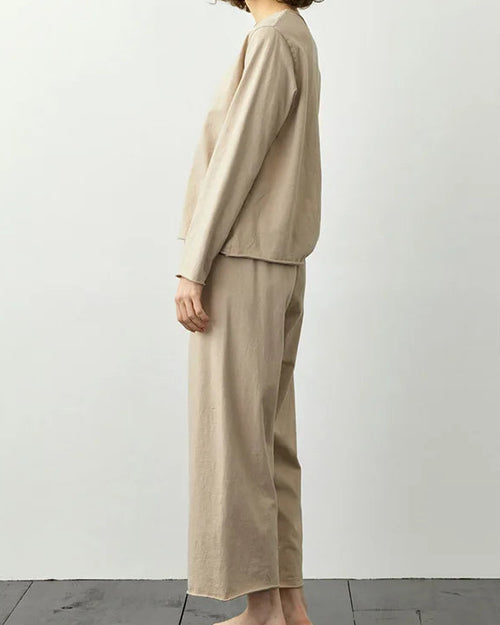 Cotton Long-Sleeve Pajama Two-Piece Set