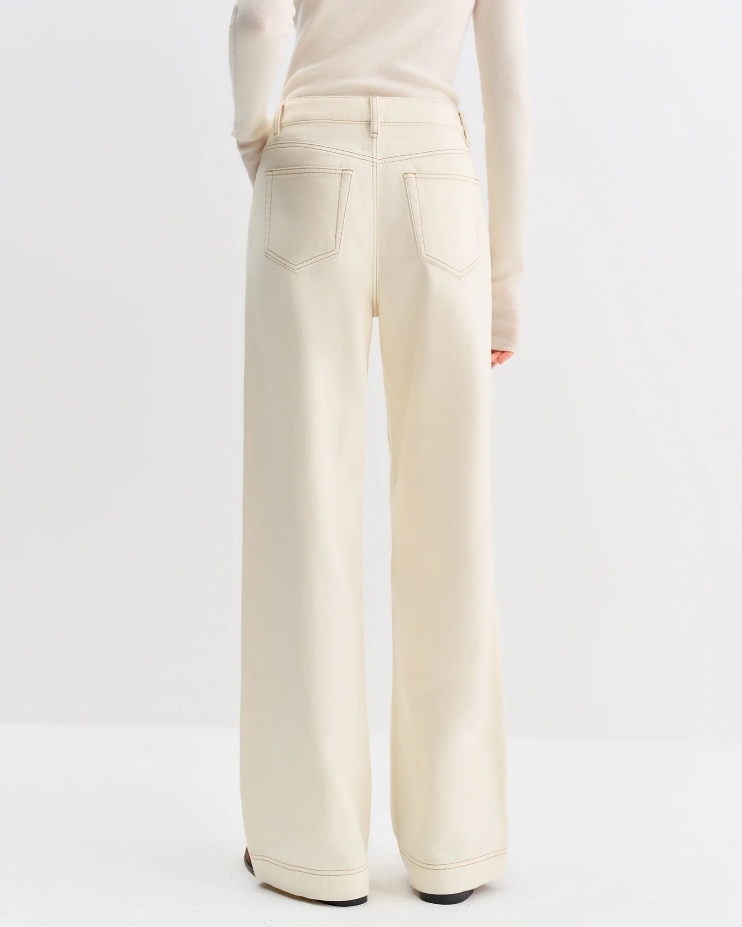High-Waisted Straight-Leg Full-Length Jeans