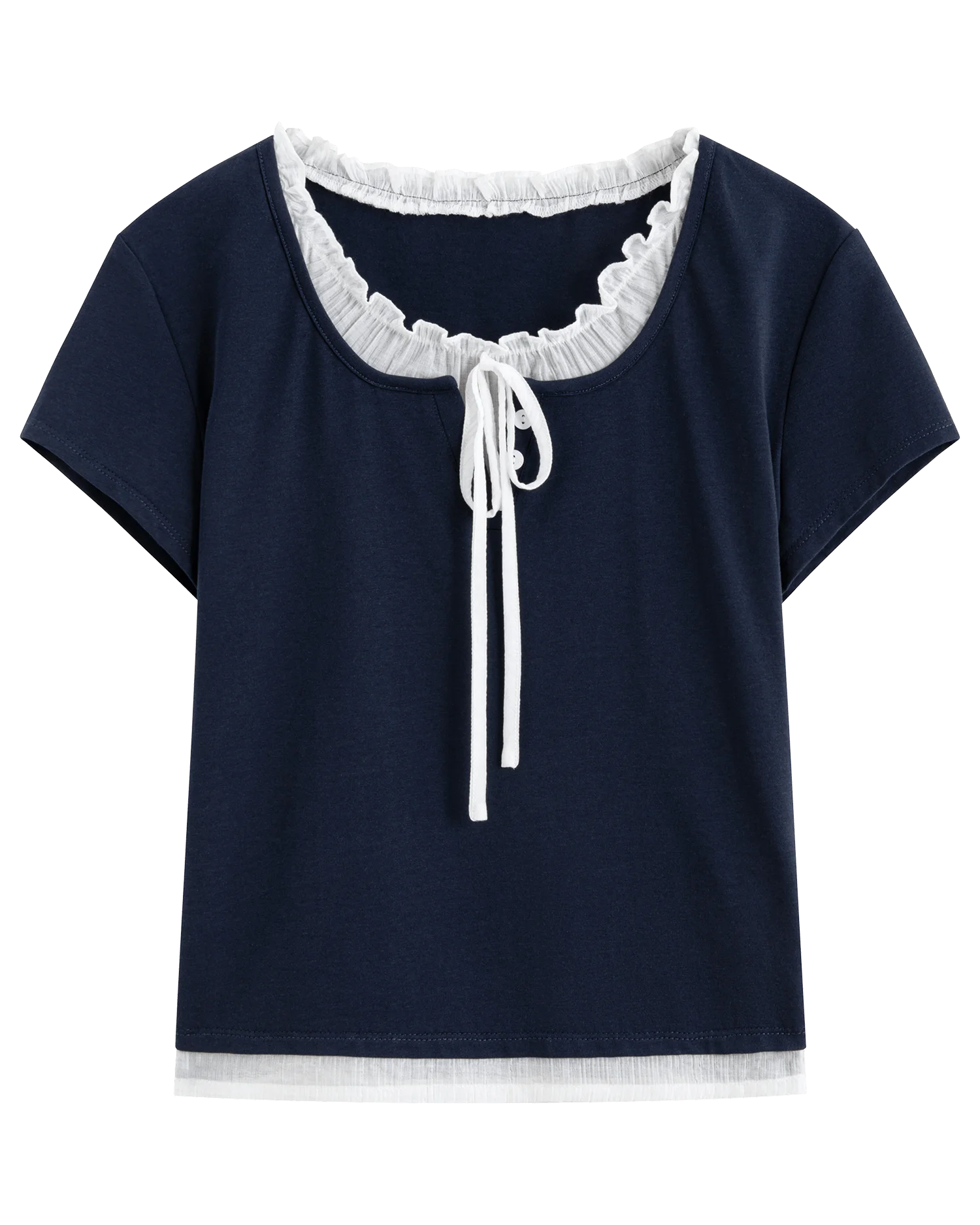 Simple Fake Two-Piece T-Shirt