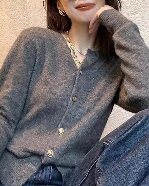 Crewneck Short Cardigan