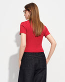 Slim Fit Cotton Blend Short-Sleeved T-Shirt