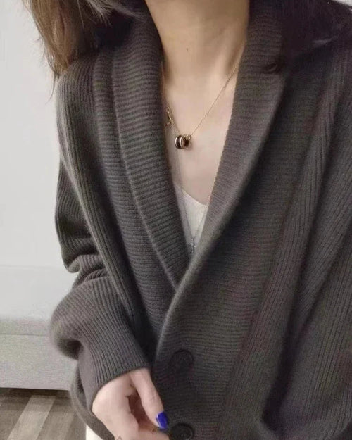 Shawl Collared 100% Cashmere Cardigan