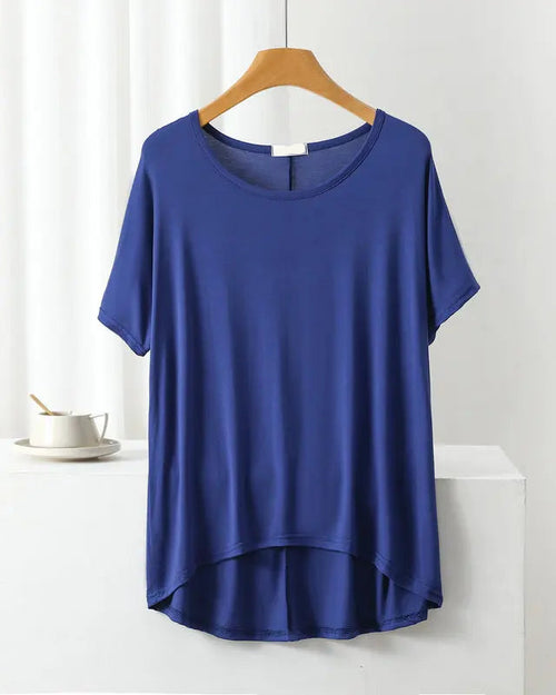 Modal Oversized Short Sleeve Pajama Top