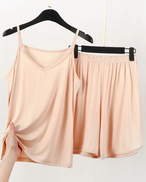 Plus Size Modal Sling Top & Shorts Pajama Set