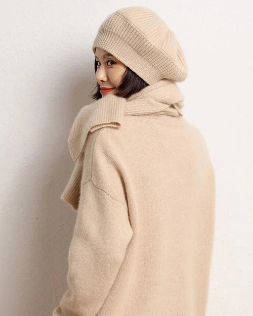 Pure Cashmere Knitted Beret