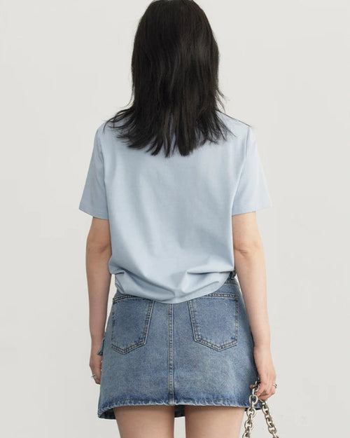 Solid Cotton Relaxed Crew Tee