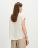 Collared Knit Short-Sleeved Shirt