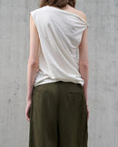 Irregular One-Shoulder Sleeveless T-Shirt