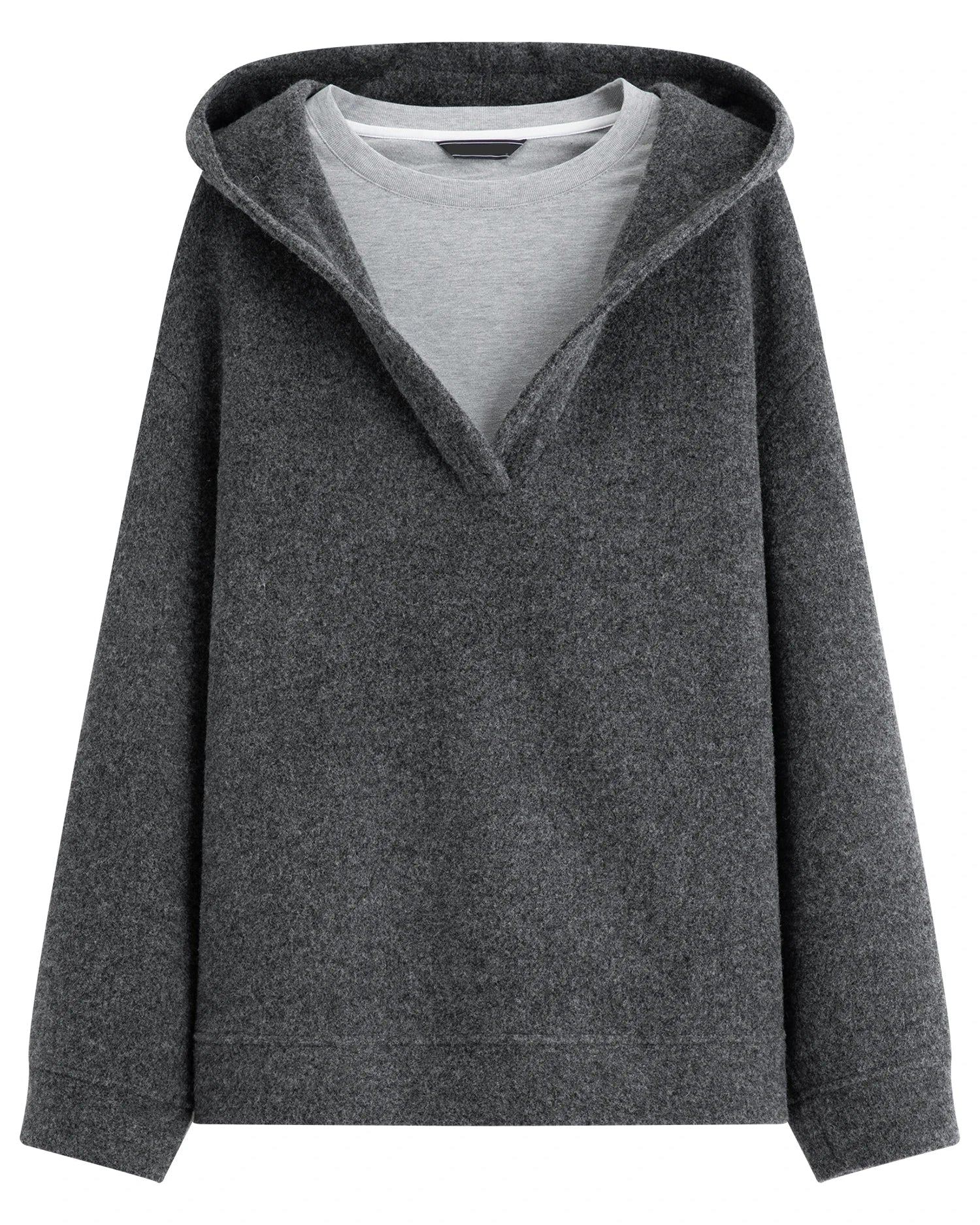 Faux Two-Piece Hooded Set